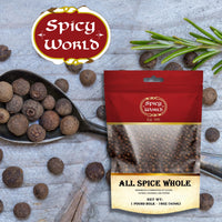 Spicy World Whole Allspice Berries 1 LB Resealable Bag | All Spice Pimento Jamaica Pepper for Cooking & Seasoning | Versatile Berry for Curries, Soups and even Pastries