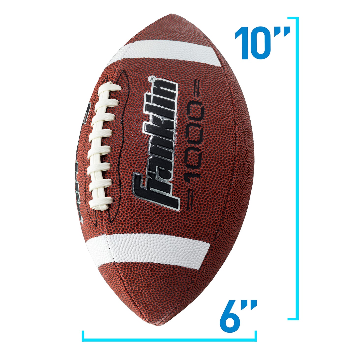 Franklin Sports Grip-Rite Junior Football — Fun Youth-Size Synthetic Leather Football for Kids’ Games