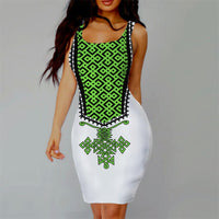 Sexy Women's Slim Fit Sexy Dress Sleeveless Sling Ethiopian Print Dress Versatile Casual Short Skirt