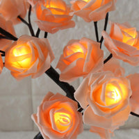 Christmas led tree decoration 24LED Light Night Lamp Romantic Flower Warm Rose Tree Light Wedding Holiday Decoration