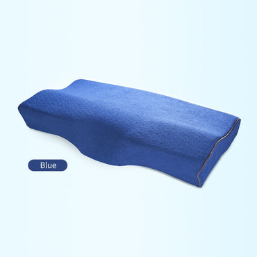 Memory Foam Bed Orthopedic Pillow Neck Protection Slow Rebound Memory Pillow Butterfly Shaped Health Cervical Neck Size 60/50 cm