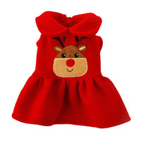 Christmas Small Dog Warm Sweaters Skirt Warm Dog Princess Dress Clothes Dachshund Chihuahua Corgi