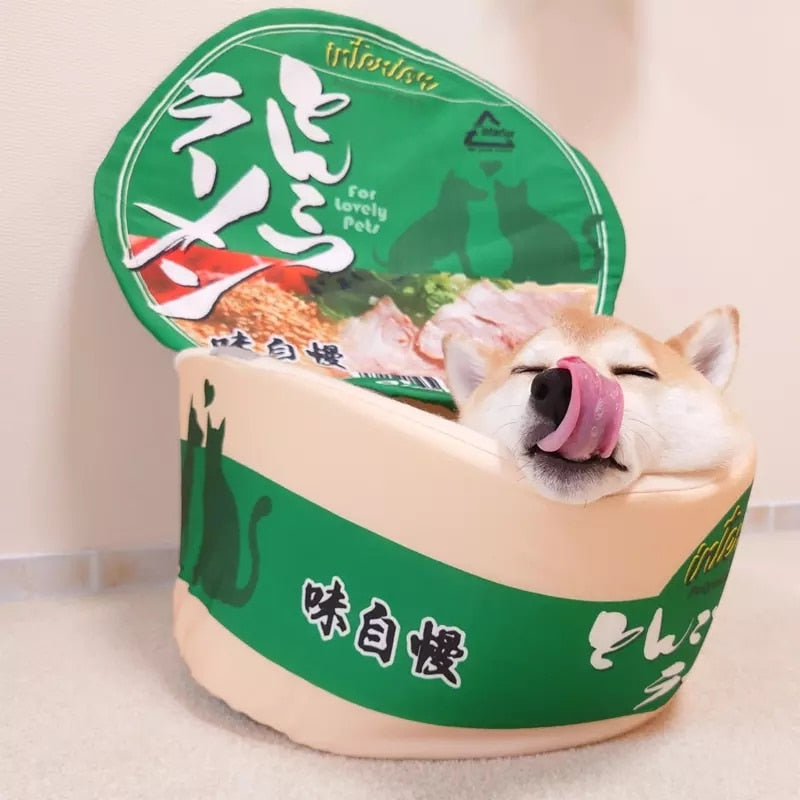 Cute Instant Noodle Pet dog cat House bed Kennel Super Large Warm Dog Cat Nest Beds Cushion Udon Cup Noodle Pet Bed Cozy Cushion