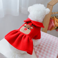 Christmas Small Dog Warm Sweaters Skirt Warm Dog Princess Dress Clothes Dachshund Chihuahua Corgi