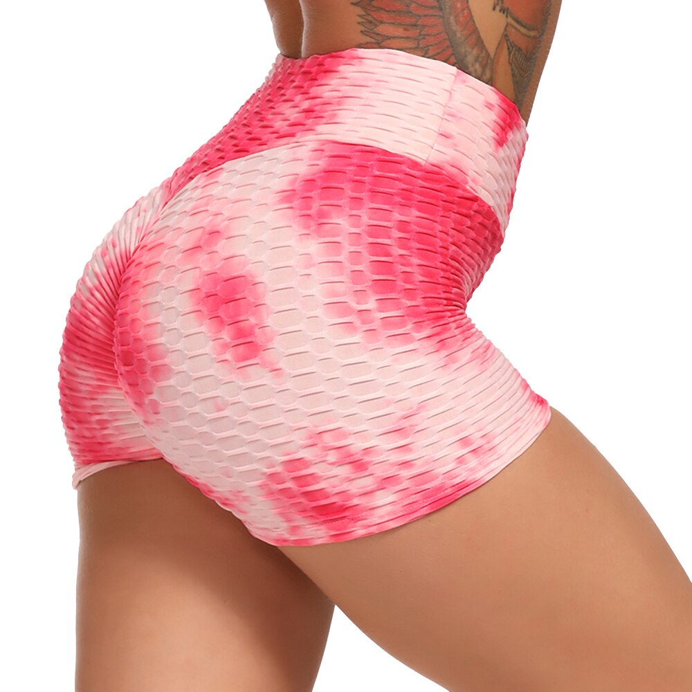 Printed Shorts Women Sexy Push Up Fitness Short Legging High Waist Gym Trunks Running Tights Sportswear