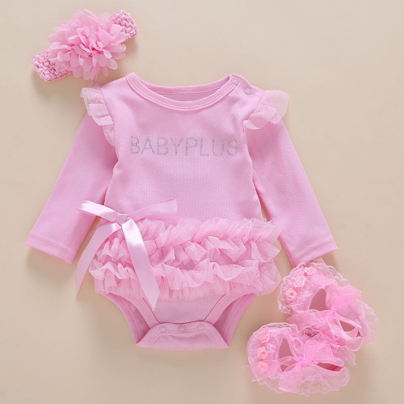 Hot Newborn Baby Dress Summer Baby Bodysuits 0-2 Years Cotton Kids Baby Girl with Long Sleeve Baby Bodysuit Infant Jumpsuit