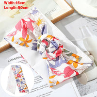 Levao Flower Printing Bandana Wire Headband Knotted Fashion Scarf Hairbands Hair Accessories for Women 2022 New Headwear