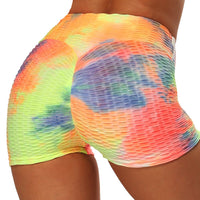 Printed Shorts Women Sexy Push Up Fitness Short Legging High Waist Gym Trunks Running Tights Sportswear