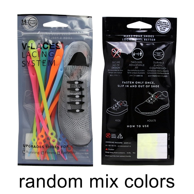 14pcs/set Waterproof Silicone Shoelace Safty Shoes Accessories