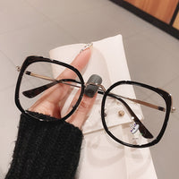 Men Women Anti-blue Light Glasses Frame Vintage Large Square Eyeglasses Blocking Blue-ray Oversized Spectacles Frames A65397