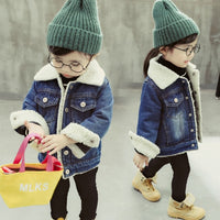 IENENS Winter Coat Kids Baby Boys Girls Jacket Clothes Clothing Infant Boy Girl Child Tops Wool Jackets Denim Coat