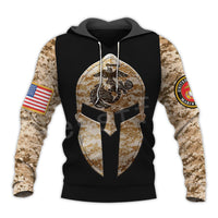 Tessffel America Marine Camo Skull Pullover Soldier Army NewFashion Harajuku 3DPrint Zip/Hoodie/Sweatshirt/Jacket/Men/Women B-8