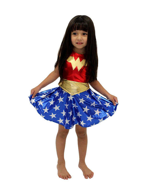 2020  SuperHero Girls TuTu Dress Hot Halloween Costume (3-9Years) Diana Party Dress