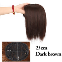 SHANGKE Synthetic Hair Pieces Brown Topper Wig 13x10cm Women Clip In Hair Extensions Base With 3 Clip In Hair Toupee SHANGKE