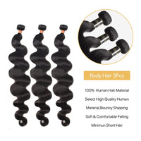 Body Wave bundles human hair Brazilian Natural Black Hair Weave 4 Remy Human hair bundles Deals for Black Women Hair Extensions