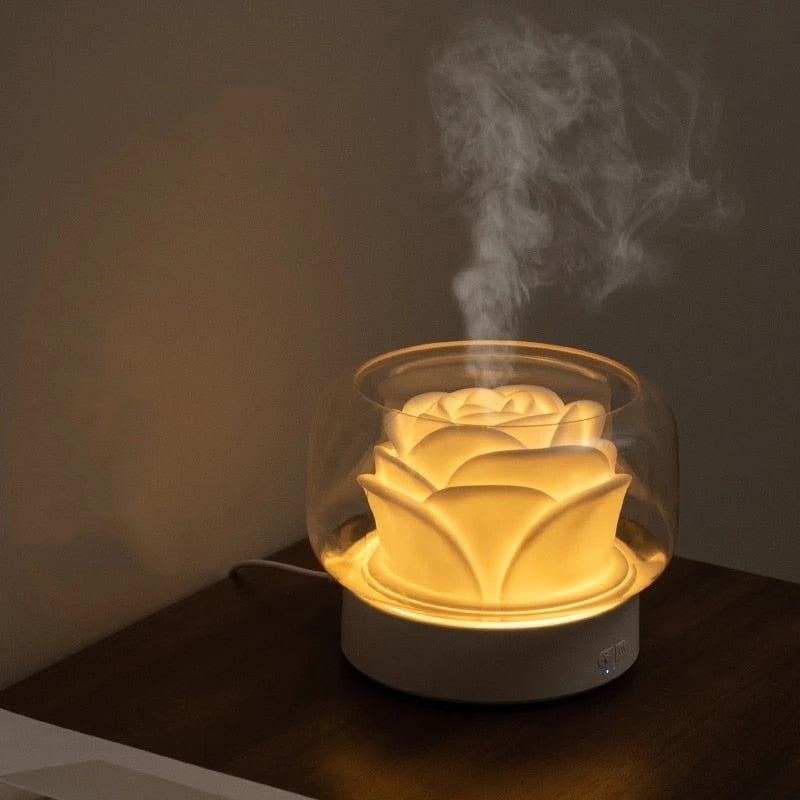 BPA Free Aroma Diffuser 400ML Moutain View Essential Oil Aromatherapy Difusor With Warm and Color LED Lamp Humidificador