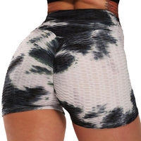 Printed Shorts Women Sexy Push Up Fitness Short Legging High Waist Gym Trunks Running Tights Sportswear