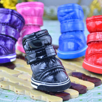 4pcs/set Winter Pet Dog Shoes for Dogs Winter Warm Waterproof Anti-slip Snow Boots