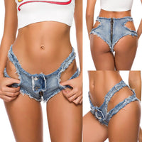 Women Denim Shorts Sexy Lady Mini Retro Shorts Jeans With Pocket Summer Women&#39;s Clothes