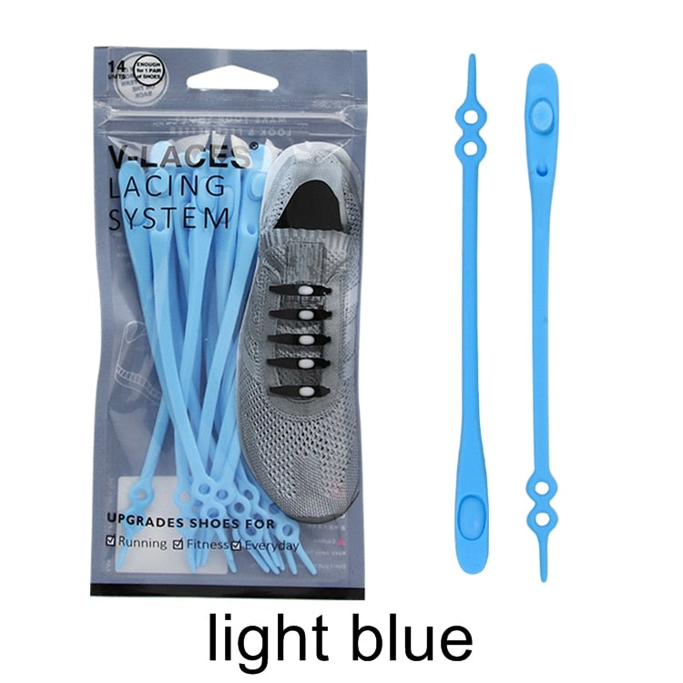 14pcs/set Waterproof Silicone Shoelace Safty Shoes Accessories