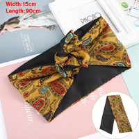 Levao Flower Printing Bandana Wire Headband Knotted Fashion Scarf Hairbands Hair Accessories for Women 2022 New Headwear