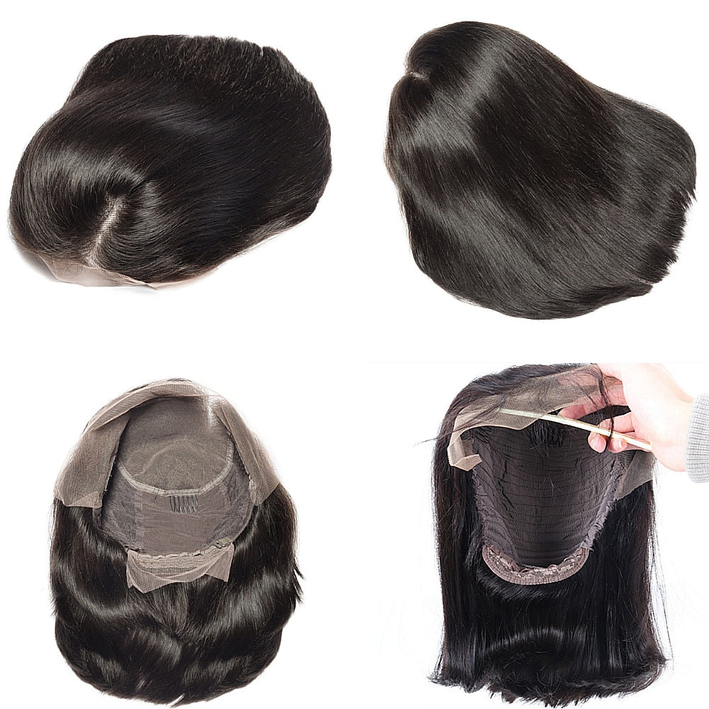 Straight Short Bob Wig Lace Front Human Hair Wigs HD Transparent 13x4 Lace Frontal Human Hair Wigs For Women Brazilian Wig