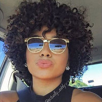 Rebecca Short Loose Curly Wigs For Black Women Brazilian Remy Bouncy Curly Human Hair Wigs Short Wig Blond Red Cosplay Full Wig