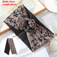 Levao Flower Printing Bandana Wire Headband Knotted Fashion Scarf Hairbands Hair Accessories for Women 2022 New Headwear