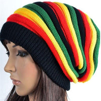 Jamaica Reggae Gorro Rasta Style Cappello Hip Pop Men&#39;s Winter Hats Female Red Yellow Green Black Fall Fashion Women&#39;s Knit Cap