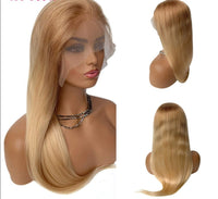 Highlight Lace Front Wig Ombre Blonde Human Hair Wigs For Women Middle