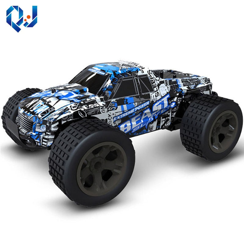 QJ New RC Car 2.4G 4CH Rock Car Driving Big Car Remote Control Car Model Off-road Vehicle Toy Wltoys RC Car Drift