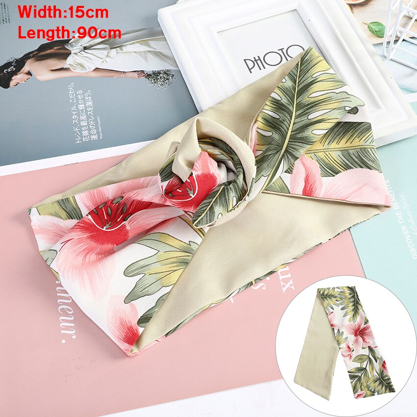 Levao Flower Printing Bandana Wire Headband Knotted Fashion Scarf Hairbands Hair Accessories for Women 2022 New Headwear