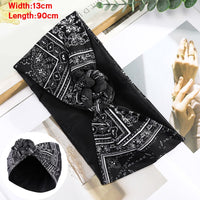 Levao Flower Printing Bandana Wire Headband Knotted Fashion Scarf Hairbands Hair Accessories for Women 2022 New Headwear