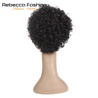 Rebecca Short Loose Curly Wigs For Black Women Brazilian Remy Bouncy Curly Human Hair Wigs Short Wig Blond Red Cosplay Full Wig