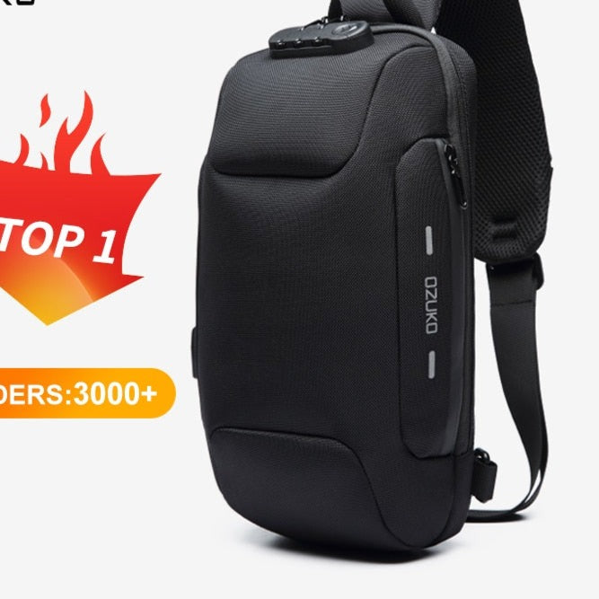 OZUKO 2022 New Multifunction Crossbody Bag for Men Anti-theft Shoulder Messenger Bags Male Waterproof Short Trip Chest Bag Pack