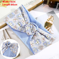 Levao Flower Printing Bandana Wire Headband Knotted Fashion Scarf Hairbands Hair Accessories for Women 2022 New Headwear