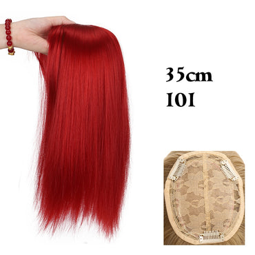 SHANGKE Synthetic Hair Pieces Brown Topper Wig 13x10cm Women Clip In Hair Extensions Base With 3 Clip In Hair Toupee SHANGKE