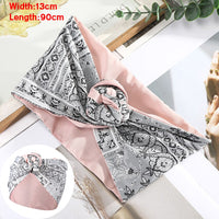 Levao Flower Printing Bandana Wire Headband Knotted Fashion Scarf Hairbands Hair Accessories for Women 2022 New Headwear