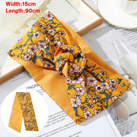 Levao Flower Printing Bandana Wire Headband Knotted Fashion Scarf Hairbands Hair Accessories for Women 2022 New Headwear