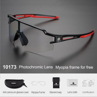 ROCKBROS Photochromic Cycling Glasses Bicycle Outdoor Sports Sunglasses Discoloration Glasses MTB Road Bike Goggles Bike Eyewear