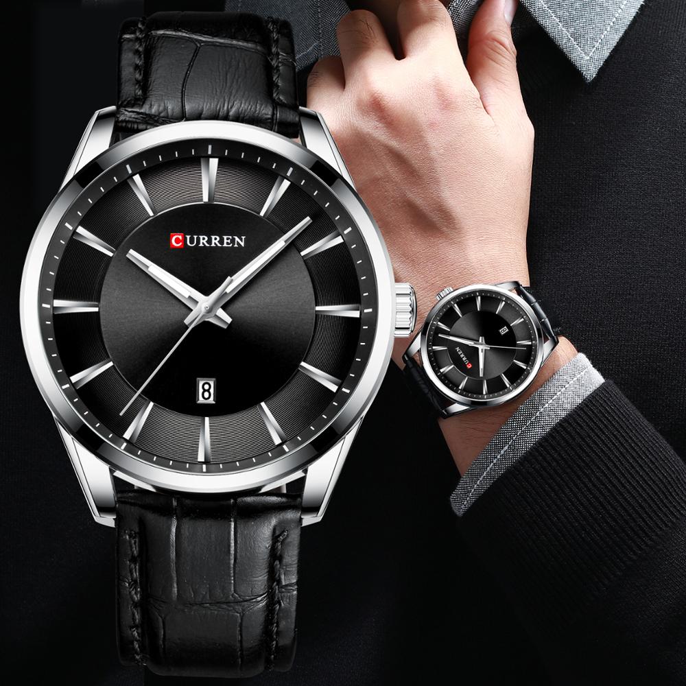 CURREN New Quartz Watches for Men Leather Strap Male Wristwatches Top Luxury Brand Business Men&#39;s Clock Reloj Hombres