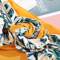 Levao Flower Printing Bandana Wire Headband Knotted Fashion Scarf Hairbands Hair Accessories for Women 2022 New Headwear