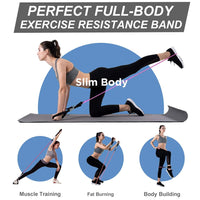 150lbs Resistance Bands Set for Women Latex Exercise Workout Band