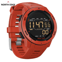 NORTH EDGE Mars Men Digital Watch Men&#39;s Military Sport Watches Waterproof 50M Pedometer Calories Stopwatch Hourly Alarm Clock