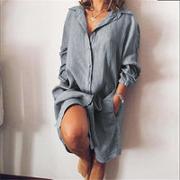 2023 ZANZEA Women's Blouse Casual Shirt Vestidos Fashion Button Long Sleeve Shirts Female Lapel Work Blusa  Tunic S-