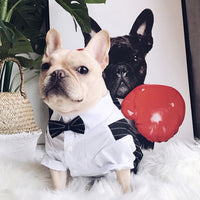 Dog Shirt Pet Small Dog Clothes Stylish Suit Bow Tie Wedding Shirt Costume Formal Tuxedo With Bow Tie Puppy Cat Bulldog Clothing