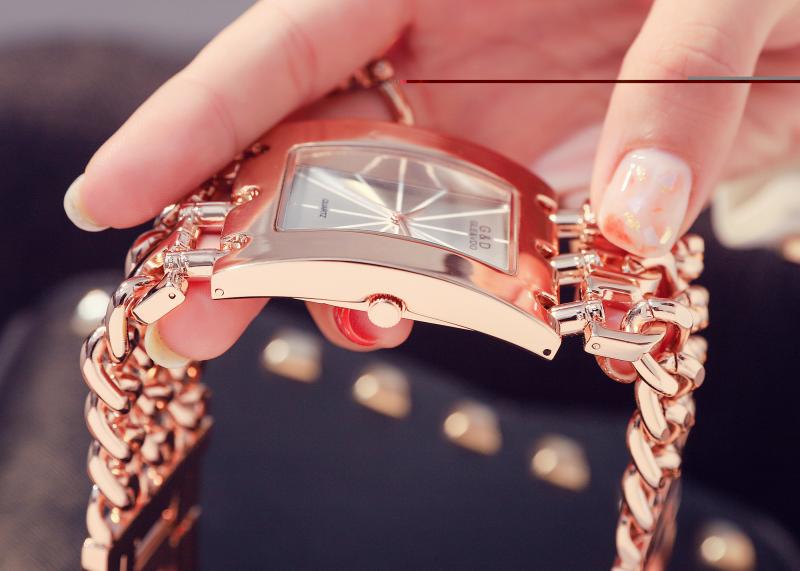 Women Luxury Brand Watch Dress Rhinestone Women Wristwatches Stylish Gold Female Watches