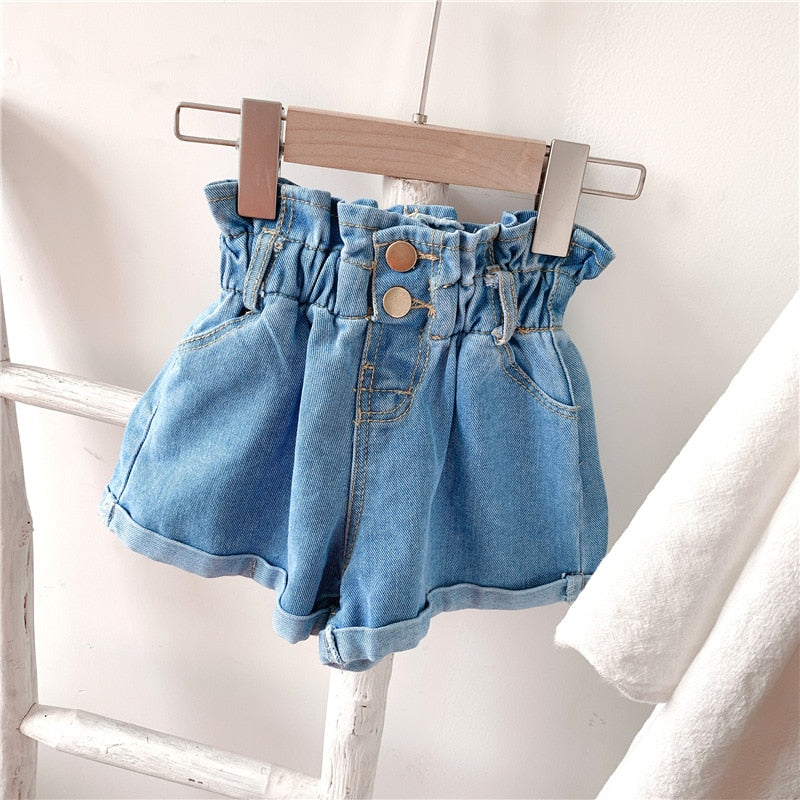 2022 Girl Summer  Kids Children Fashion Hot Jeans Denim Shorts Three Colors