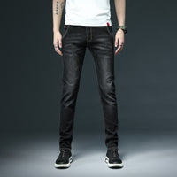 2022 New Men&#39;s Skinny White Jeans Fashion Casual Elastic Cotton Slim Denim Pants