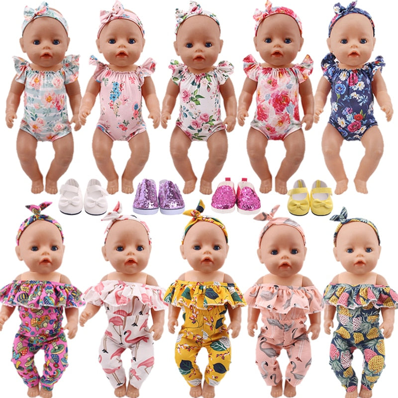 Doll Clothes Unicorn Suits Fit 18 Inch American Of Girl`s &Baby Born Doll 43cm Born Babies Doll Clothes，Toys For Girls